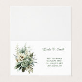 Carte De Visite Floral Folded Calling Card (Extérieur déplié)