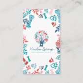 Carte De Visite Floral & Foliage Animal de compagnie Empreinte de  (Devant)