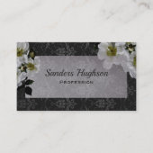 Carte De Visite Floral foncé Goth Vintage (Devant)