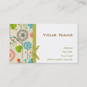 Carte de visite floral funky (Dos)