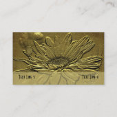 Carte de visite Floral Gold Daisy (Dos)