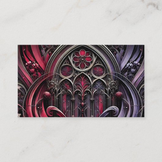 Carte de visite floral gothique (Devant)