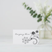 Carte de visite Floral, Gris (Debout devant)