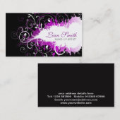 Carte de visite Floral Grunge (Devant / Derrière)