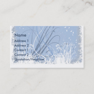 Carte de visite floral grunge bleu de remous de
