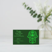 Carte De Visite Floral Hamsa (Debout devant)