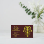 Carte De Visite Floral Hamsa (Debout devant)
