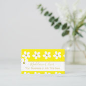 Carte De Visite Floral Jaune Blanc Daisy Gold Professionnel (Debout devant)