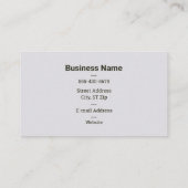 Carte De Visite Floral jaune printemps (Dos)