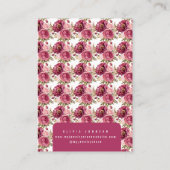 Carte De Visite Floral Jewelry Display Cards (Dos)