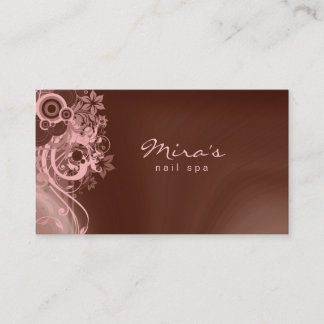 Carte de visite Floral Landscaping Brown rose