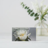 Carte de visite Floral Lily Lotus Blossom (Debout devant)