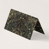 Carte De Visite Floral Mandala or bleu (Dos)