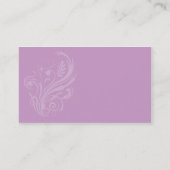 Carte de visite floral mauve (Dos)