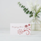 Carte de visite Floral, Mauve (Debout devant)