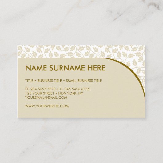 Carte De Visite Floral minimal (Dos)