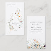 carte de visite floral minimal de prairie (Devant / Derrière)