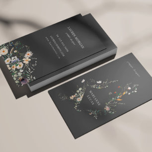 Carte de visite floral minimal du pré