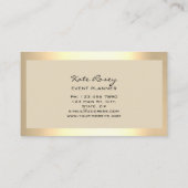 Carte De Visite Floral Mint Green Rose Gold Event Planner Beauté (Dos)