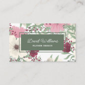 Carte de visite floral moderne (Devant)