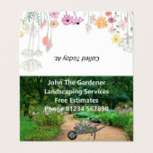 Carte de visite Floral moderne (Extérieur déplié)