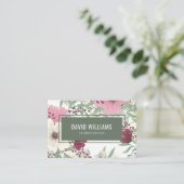 Carte de visite floral moderne (Debout devant)