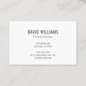 Carte de visite floral moderne (Dos)