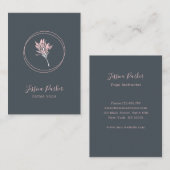 Carte de visite floral moderne (Devant / Derrière)