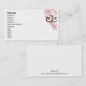 Carte de visite floral moderne (Devant / Derrière)