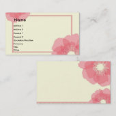 Carte de visite floral moderne (Devant / Derrière)