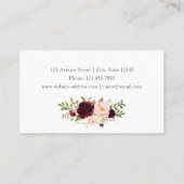 Carte De Visite Floral moderne customisé (Dos)