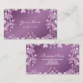 Carte de visite floral moderne Lilac (Devant / Derrière)