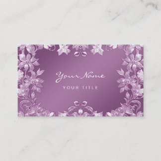 Carte de visite floral moderne Lilac