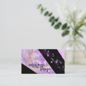 Carte De Visite *~* Floral Moderne Parties scintillant Abstraite G (Debout devant)