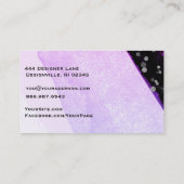 Carte De Visite *~* Floral Moderne Parties scintillant Abstraite G (Dos)