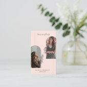 Carte De Visite Floral moderne Rose Beauté Arches photo rose (Debout devant)