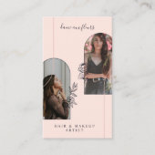 Carte De Visite Floral moderne Rose Beauté Arches photo rose (Devant)