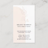 Carte De Visite Floral moderne Rose Beauté Photo Arch rose (Dos)