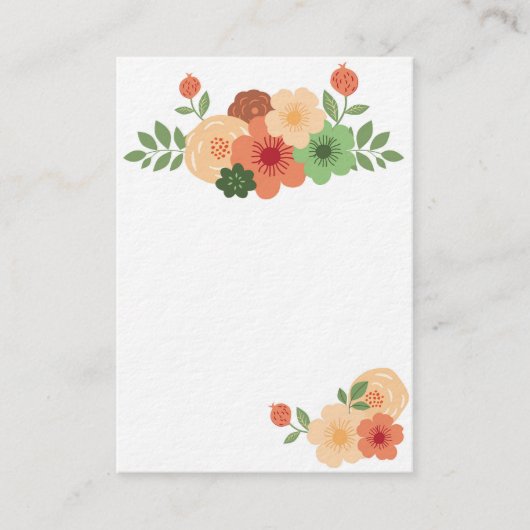Carte de visite floral moderne simple (Devant)