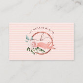 Carte De Visite Floral Nail Art Manicure Hand Salon Monogramme Log (Devant)