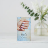 Carte De Visite Floral Nail Art Pastel (Debout devant)