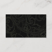 Carte De Visite Floral noir - affaires (Dos)