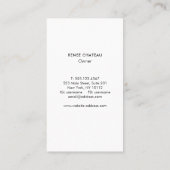 Carte De Visite Floral noir blanc Rose (Dos)