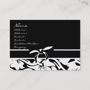 Carte De Visite Floral noir et blanc