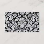 Carte De Visite Floral noir et blanc (Dos)