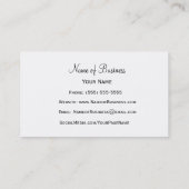 Carte De Visite Floral noir et blanc moderne Elégante Fleur Rose (Dos)