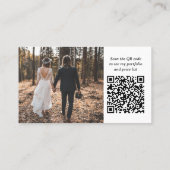 Carte De Visite Floral or rose photo logo photo code qr (Dos)