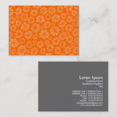 Carte De Visite Floral orange (Devant / Derrière)