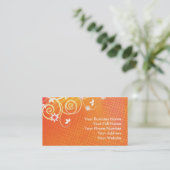 Carte De Visite Floral orange (Debout devant)