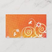 Carte De Visite Floral orange (Dos)